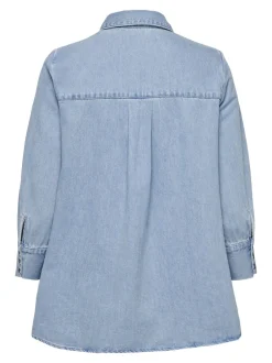 Hot ONLMARY Denim-skjorte Dame Double Denim|Skjorter