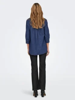 New ONLMARY Denim-skjorte Dame Double Denim|Skjorter