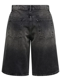 Clearance ONLMATE Mellemhøj talje Baggy fit Denim-shorts Dame Shorts|Double Denim