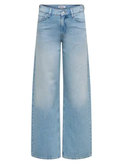 New ONLMAYA Mellemhøj talje Wide leg fit Jeans Dame Jeans|Jeans
