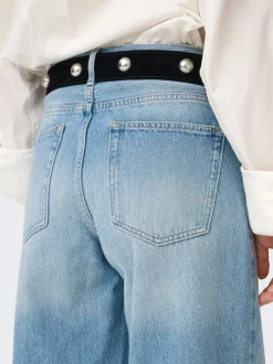 New ONLMAYA Mellemhøj talje Wide leg fit Jeans Dame Jeans|Jeans