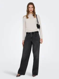 Clearance ONLMAYA Mellemhøj talje Wide leg fit Jeans Dame Jeans|Jeans