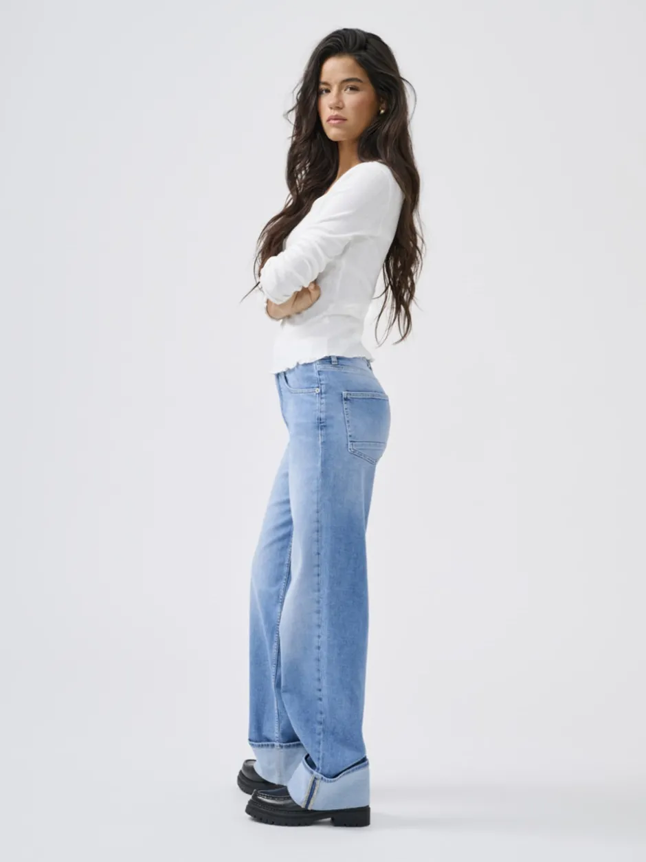 Hot ONLMERCER Høj talje Wide leg fit Jeans Dame Jeans|Jeans