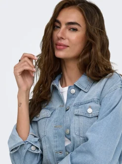Hot ONLMIKA Denimjakke Dame Jakker Og Frakker|Double Denim