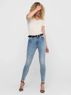 Sale ONLMILA Høj talje Skinny fit Ankellængde Jeans Dame Jeans|Jeans