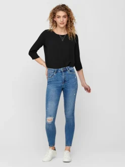 Sale ONLMILA Høj talje Skinny fit Ankellængde Jeans Dame Jeans|Jeans