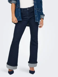 ONLMILA Mellemhøj talje Flared fit Jeans Dame Jeans|Jeans