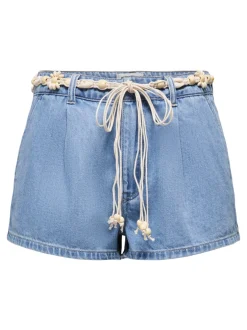 New ONLMINDY Mellemhøj talje Regular fit Denim-shorts Dame Shorts|Double Denim