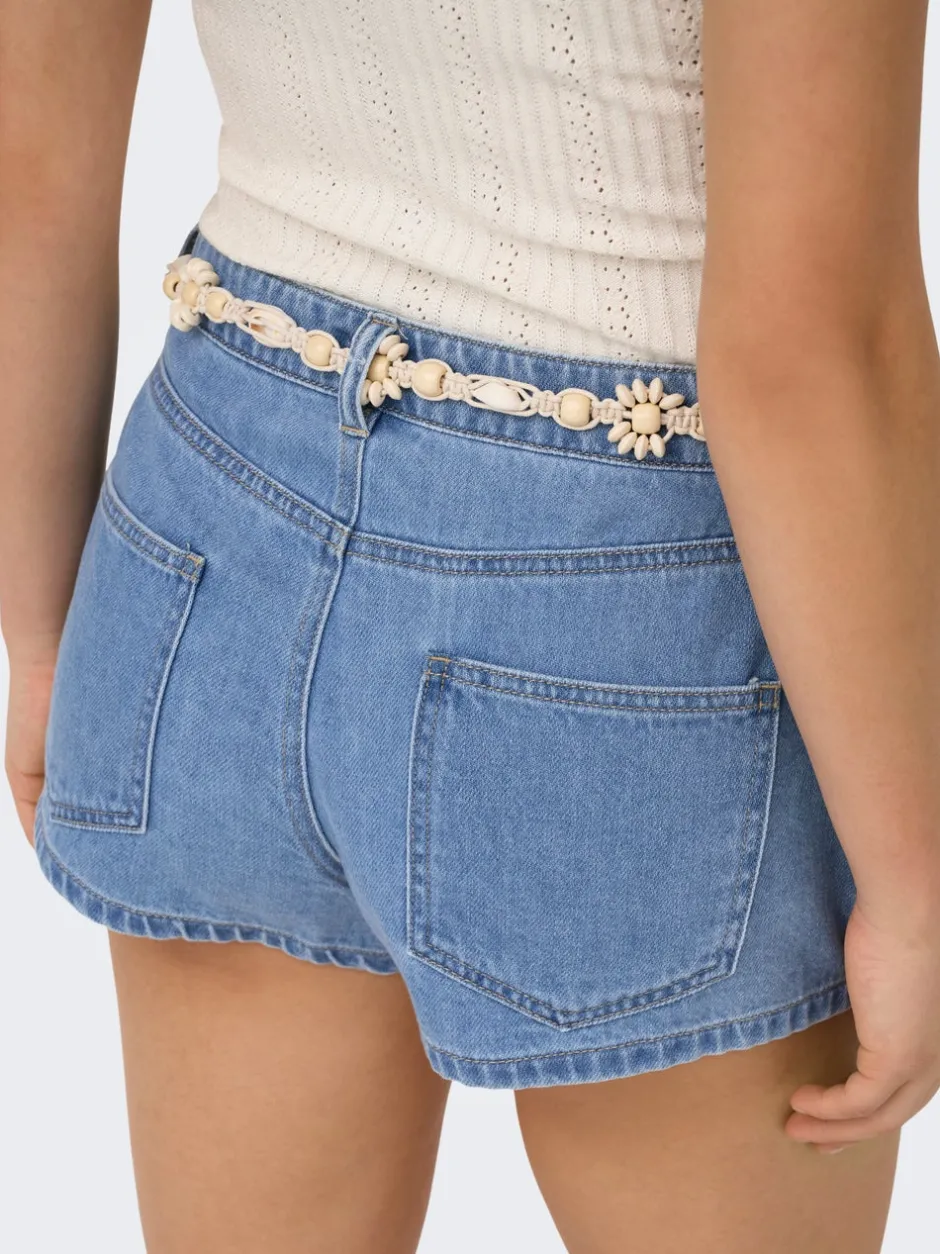 New ONLMINDY Mellemhøj talje Regular fit Denim-shorts Dame Shorts|Double Denim