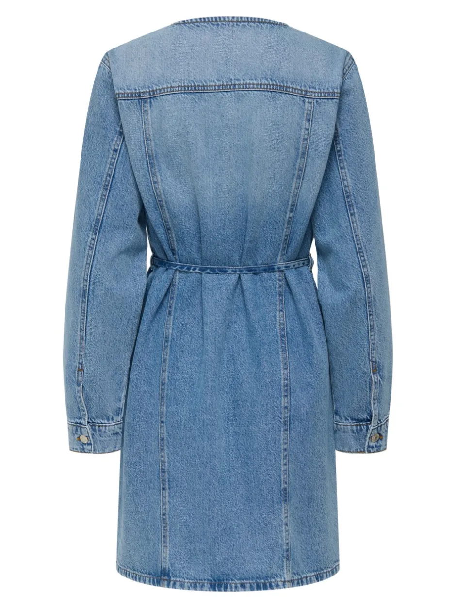 Best ONLMINNIE Kort kjole Dame Kjoler|Double Denim