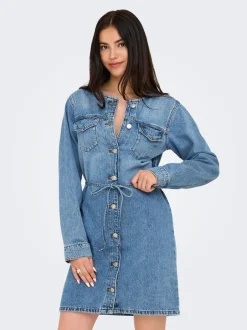 Best ONLMINNIE Kort kjole Dame Kjoler|Double Denim