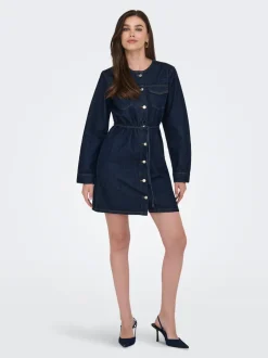 Discount ONLMINNIE Kort kjole Dame Kjoler|Double Denim