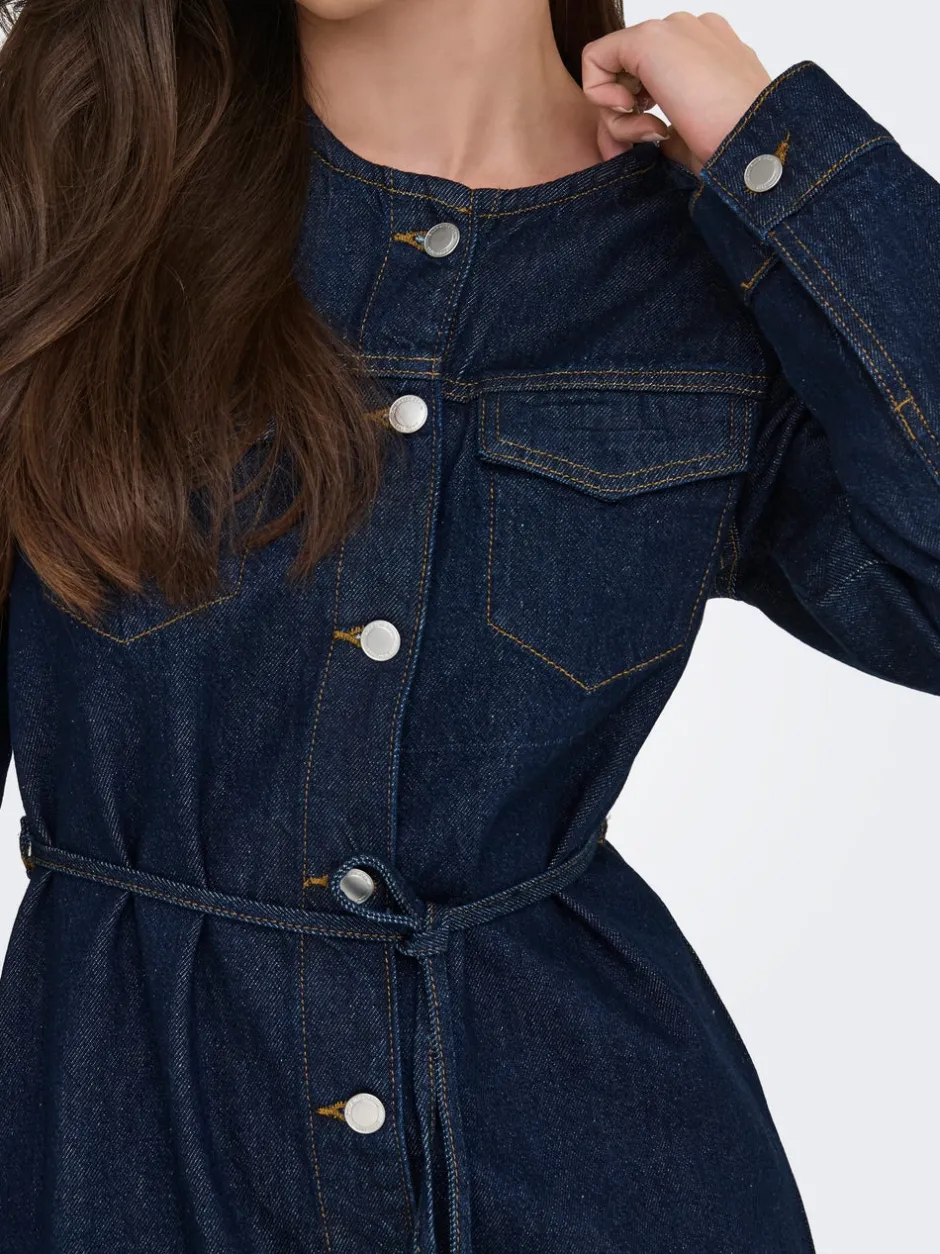 Discount ONLMINNIE Kort kjole Dame Kjoler|Double Denim