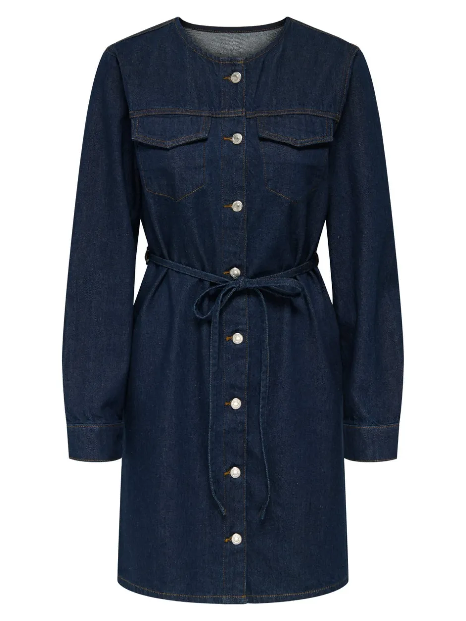 Discount ONLMINNIE Kort kjole Dame Kjoler|Double Denim
