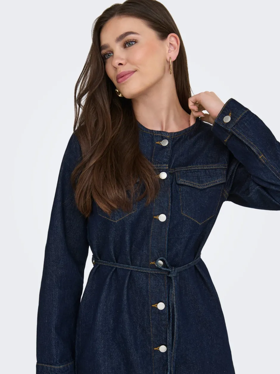 Discount ONLMINNIE Kort kjole Dame Kjoler|Double Denim