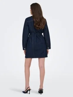 Discount ONLMINNIE Kort kjole Dame Kjoler|Double Denim