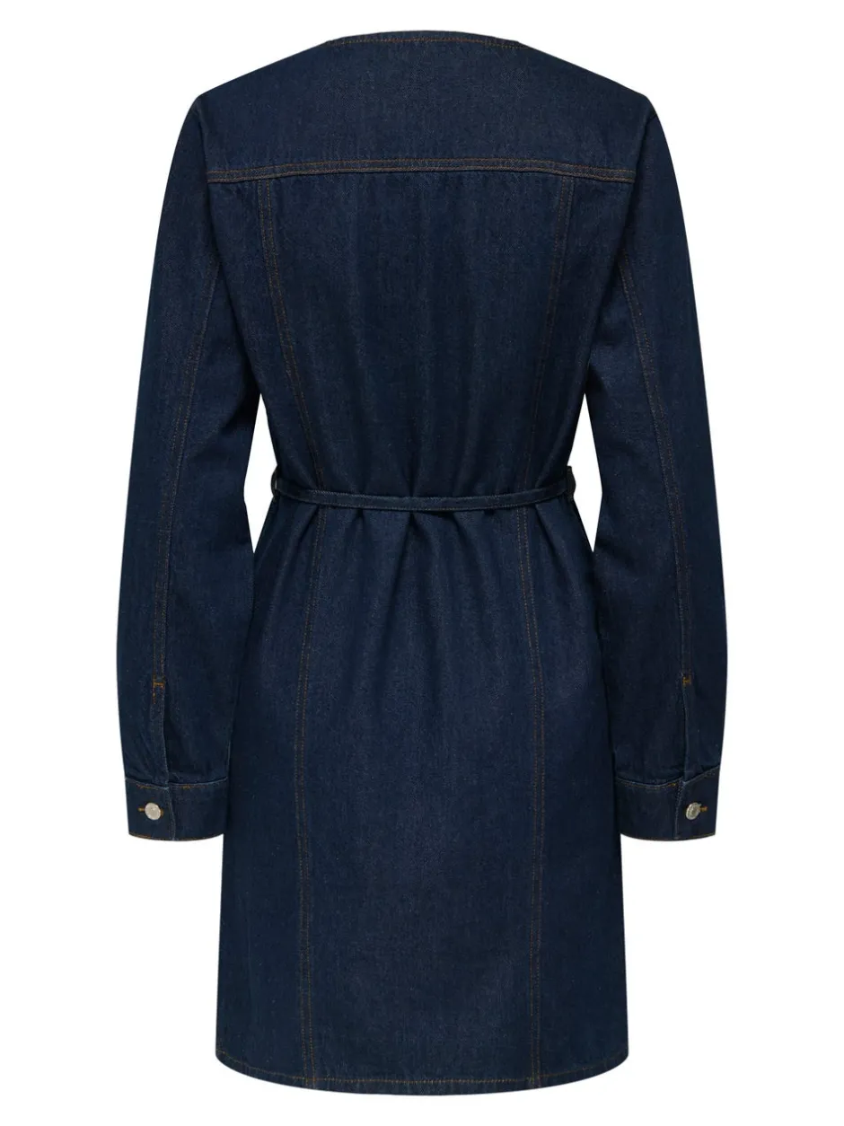 Discount ONLMINNIE Kort kjole Dame Kjoler|Double Denim
