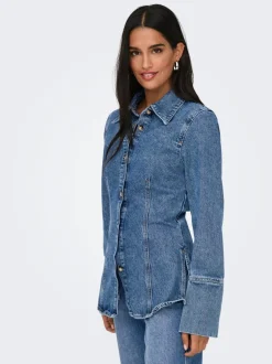 Clearance ONLNARA Denim-skjorte Dame Double Denim|Skjorter