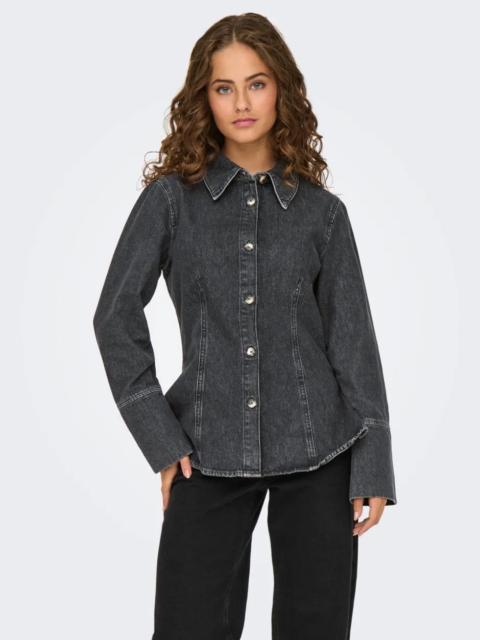 Best ONLNARA Denim-skjorte Dame Double Denim|Skjorter