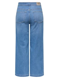 ONLNEW Høj talje Bred pasform - beskåret Cropped Jeans Dame Jeans|Jeans