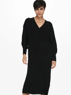 Discount ONLNEW Lang kjole Dame Strik & Cardigans|Kjoler