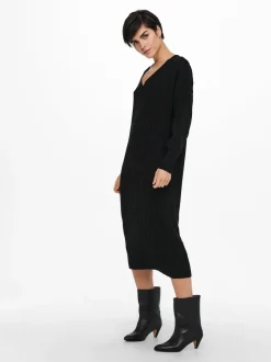 Discount ONLNEW Lang kjole Dame Strik & Cardigans|Kjoler
