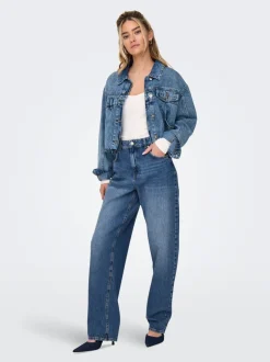 Sale ONLNEXA Mellemhøj talje Baggy fit Jeans Dame Jeans|Jeans