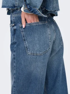 Sale ONLNEXA Mellemhøj talje Baggy fit Jeans Dame Jeans|Jeans