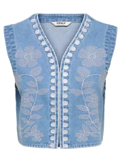 Clearance ONLNOELLA Denimvest Dame Jakker Og Frakker