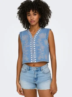 Clearance ONLNOELLA Denimvest Dame Jakker Og Frakker
