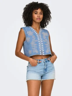 Clearance ONLNOELLA Denimvest Dame Jakker Og Frakker