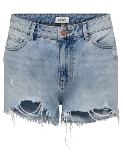 Clearance ONLPACY Høj talje Regular fit Denim-shorts Dame Shorts|Double Denim