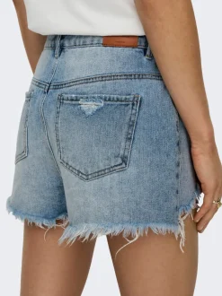 Clearance ONLPACY Høj talje Regular fit Denim-shorts Dame Shorts|Double Denim