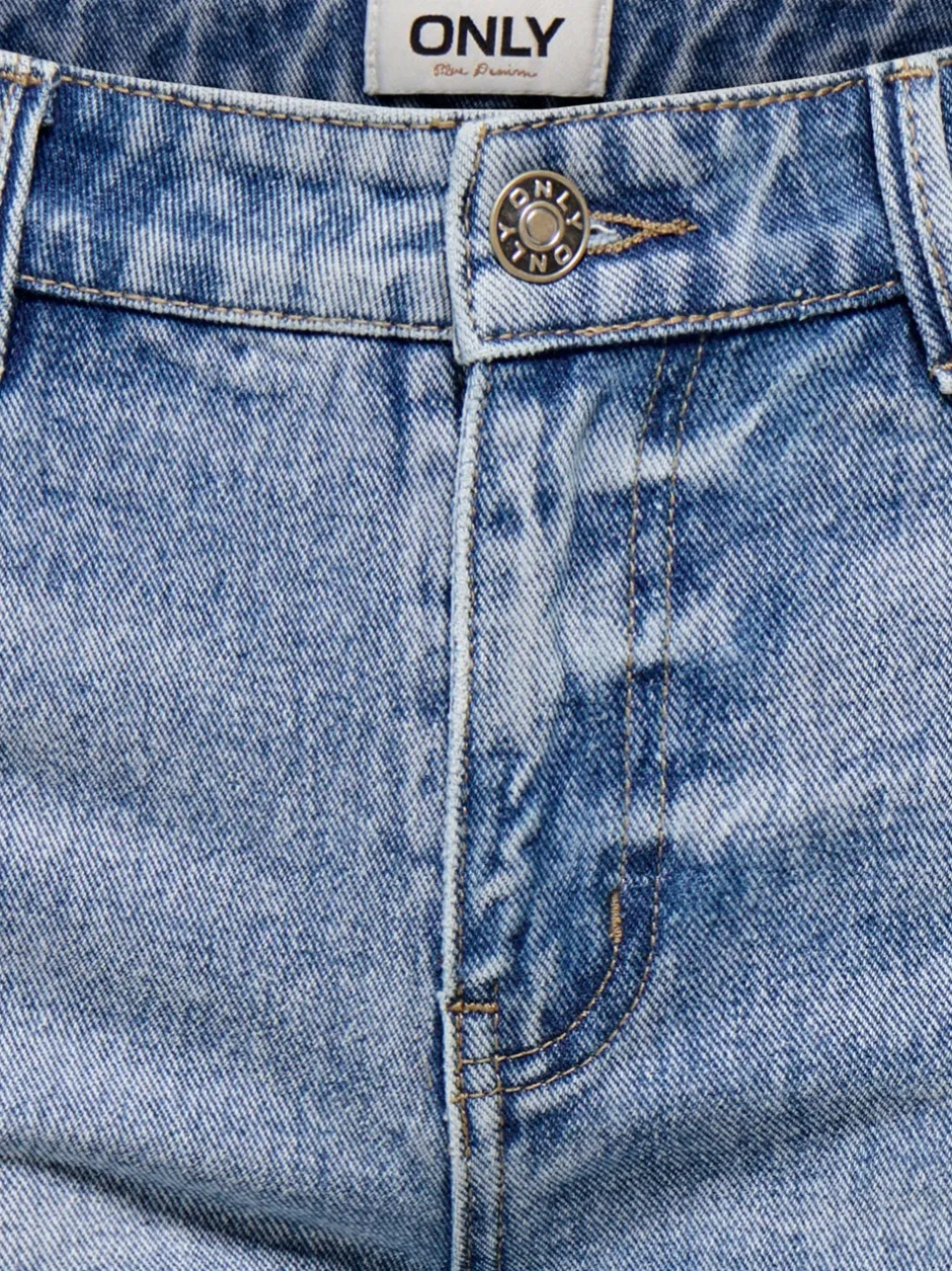 Best ONLPACY Høj talje Regular fit Denim-shorts Dame Shorts|Double Denim