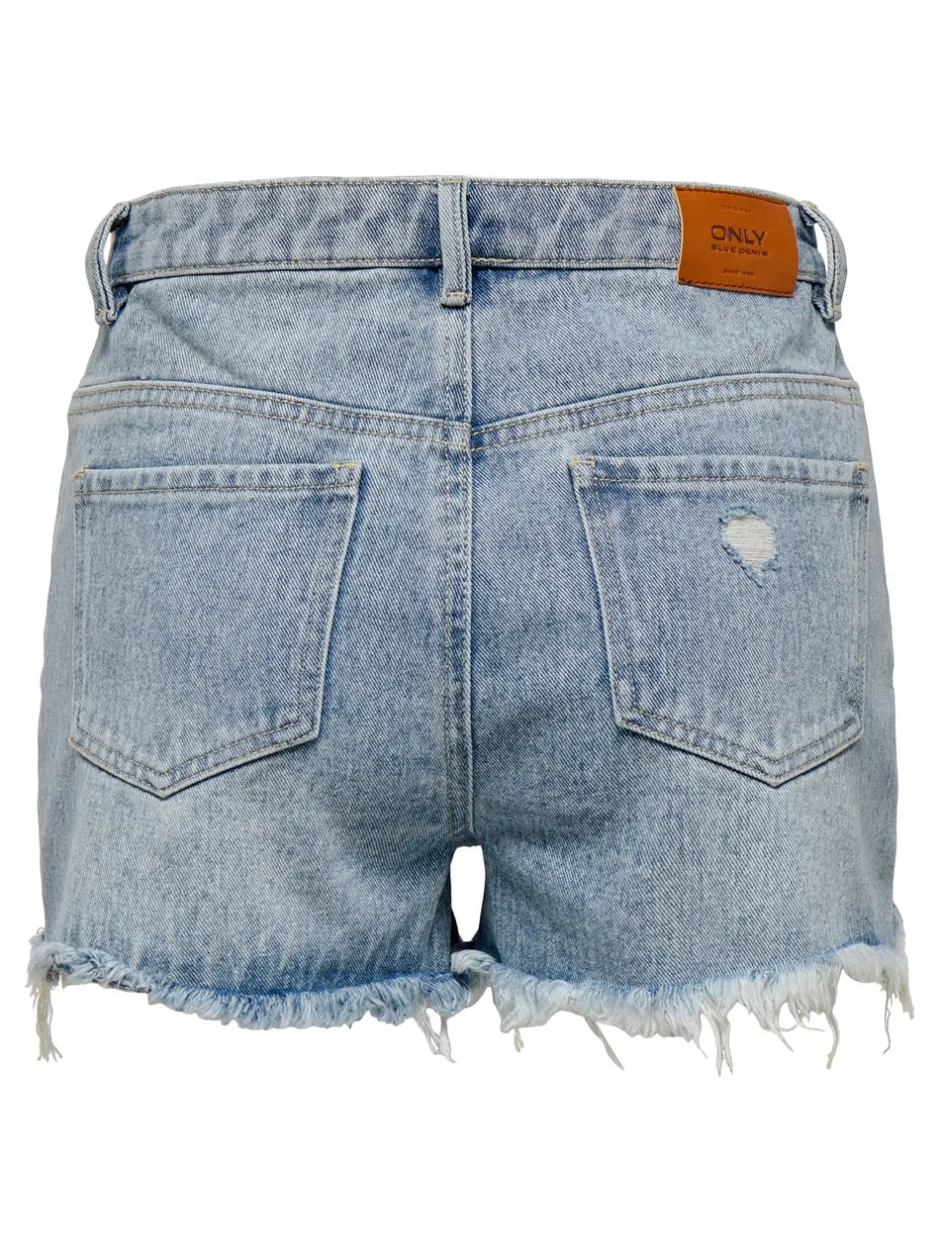Outlet ONLPACY Høj talje Regular fit Denim-shorts Dame Shorts|Double Denim