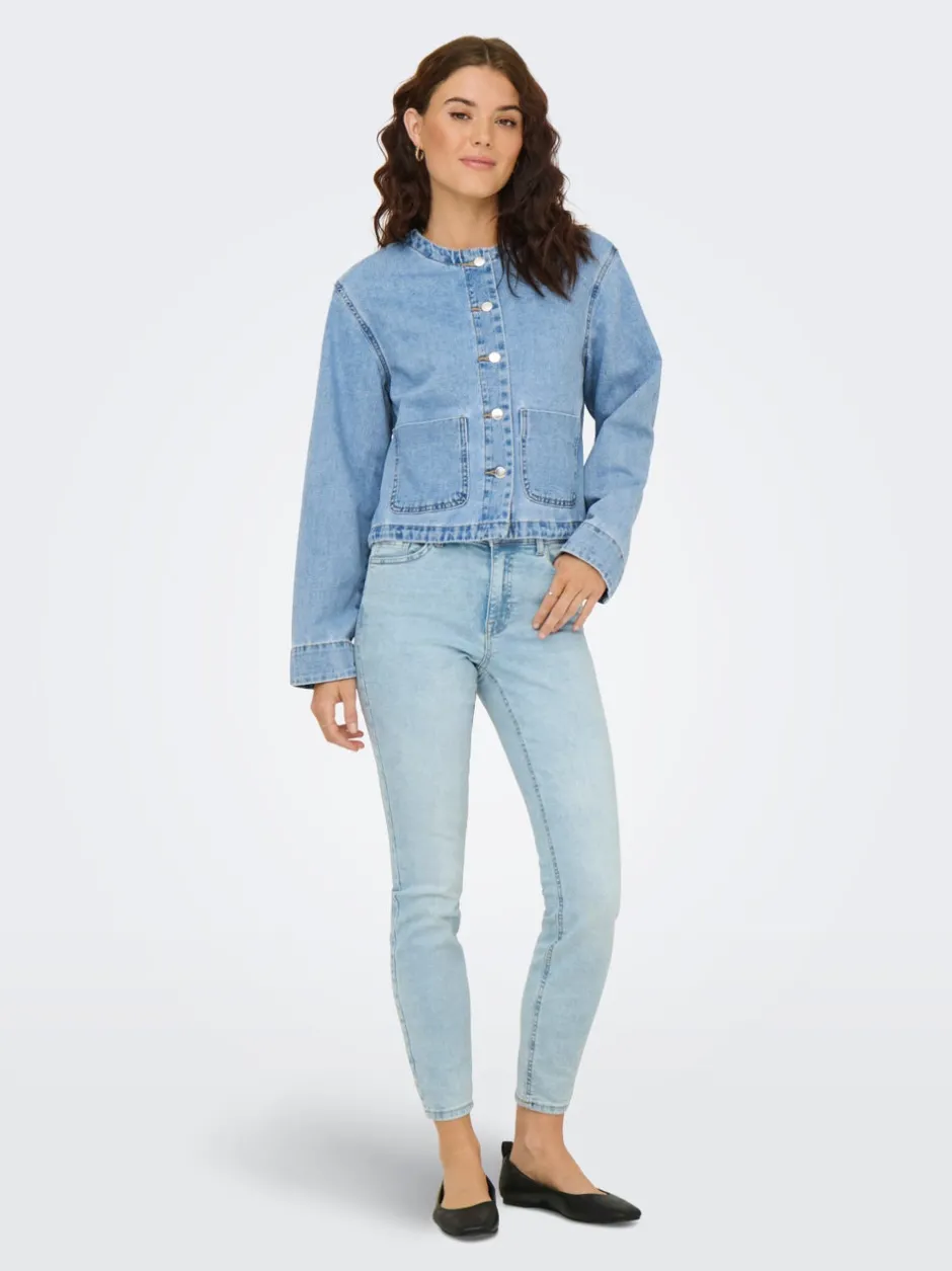 Sale ONLPALMA Denimjakke Dame Jakker Og Frakker|Double Denim