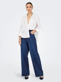 Hot ONLPAULINA Høj talje Baggy fit Jeans Dame Jeans|Jeans