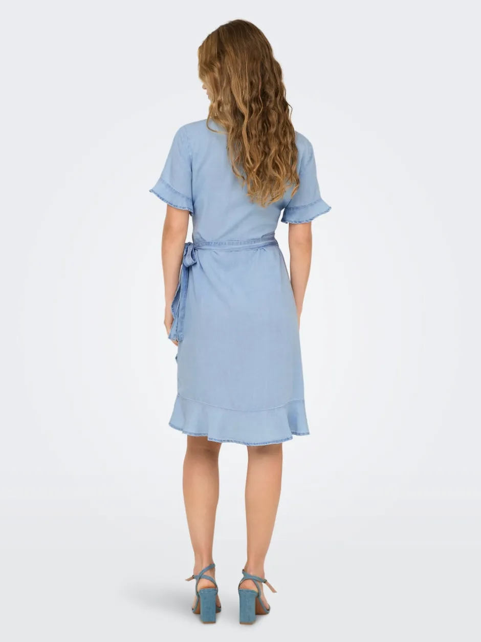 Discount ONLPEMA Kort kjole Dame Kjoler|Double Denim