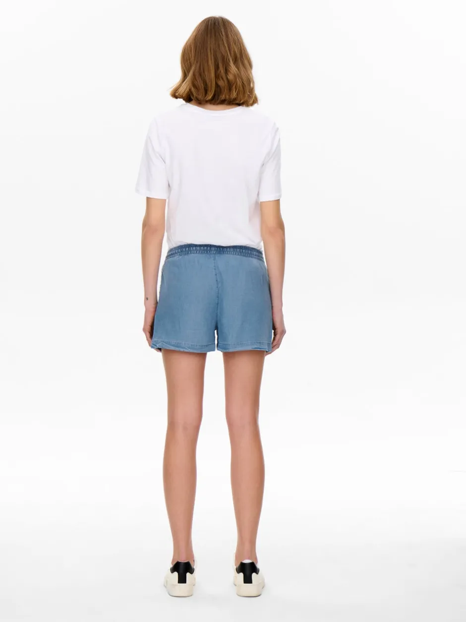 Clearance ONLPEMA Mellemhøj talje Relaxed fit Denim-shorts Dame Shorts|Double Denim