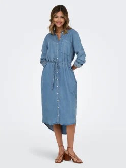Discount ONLPEMA Midikjole Dame Kjoler|Double Denim