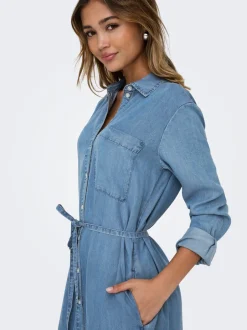 Discount ONLPEMA Midikjole Dame Kjoler|Double Denim