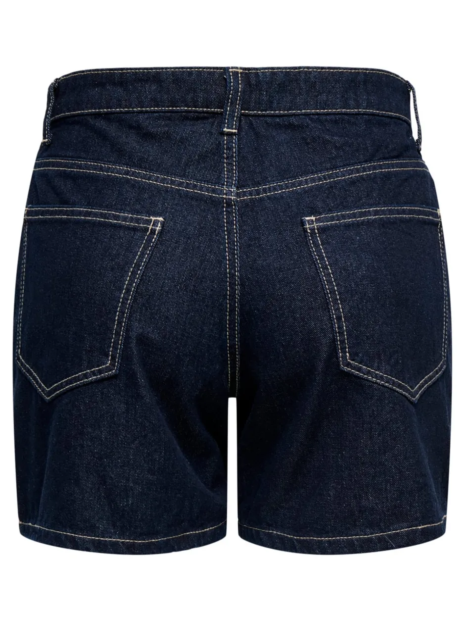 Outlet ONLPHINE Høj talje Regular fit Denim-shorts Dame Shorts|Double Denim