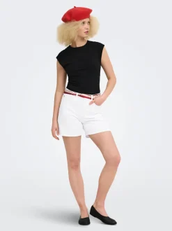 Online ONLPHINE Høj talje Regular fit Denim-shorts Dame Shorts|Double Denim