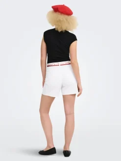 Online ONLPHINE Høj talje Regular fit Denim-shorts Dame Shorts|Double Denim