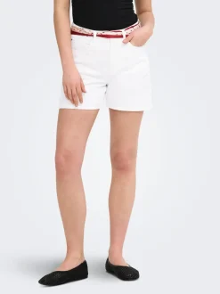 Online ONLPHINE Høj talje Regular fit Denim-shorts Dame Shorts|Double Denim