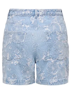 New ONLPHINE-AUDE Høj talje Regular fit Denim-shorts Dame Shorts|Double Denim