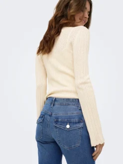 New ONLPHOEBE Lav talje Flared fit Jeans Dame Jeans|Jeans