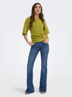 Discount ONLPHOEBE Lav talje Flared fit Jeans Dame Jeans|Jeans
