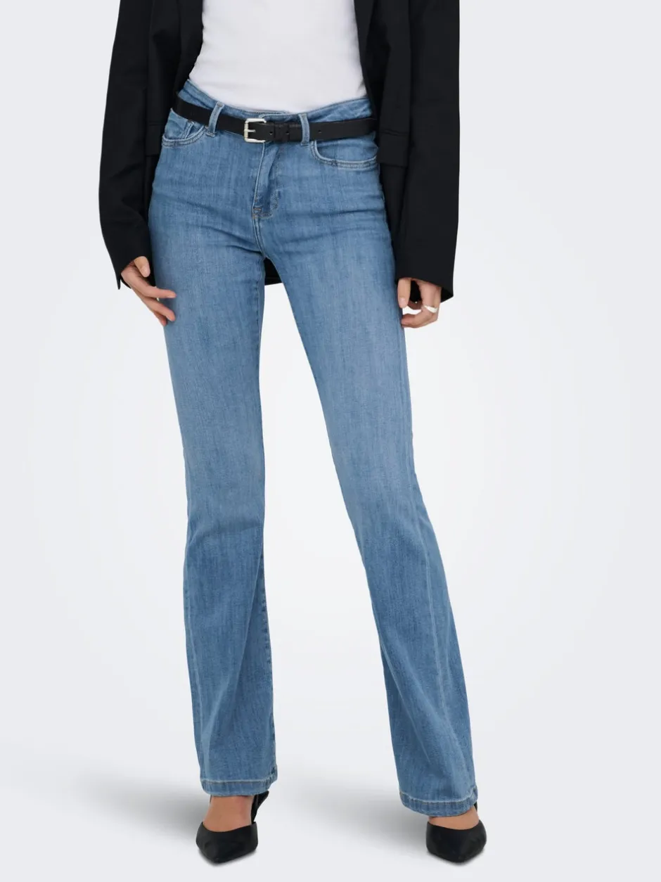 Hot ONLPOWER Mellemhøj talje Flared fit Jeans Dame Jeans|Jeans