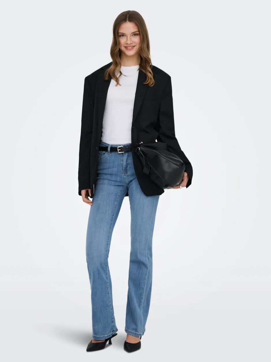 Hot ONLPOWER Mellemhøj talje Flared fit Jeans Dame Jeans|Jeans